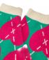 中古・古着 &ellecy (アンドエルシー) ハートアーガイル柄カーディガン グリーン サイズ:sizeⅯ：5000円