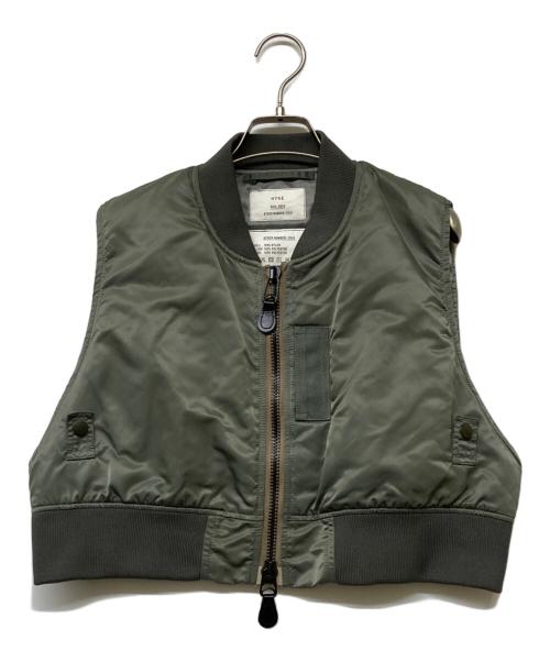 HYKE（ハイク）HYKE (ハイク) TYPE MA-1 CROPPED TOP/タイプエムエーワンクロップドトップ カーキ サイズ:OSFAの古着・服飾アイテム