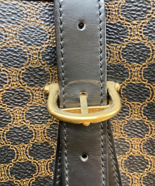 CELINE（セリーヌ）CELINE (セリーヌ) マカダムトートバッグ ブラウン×ブラックの古着・服飾アイテム