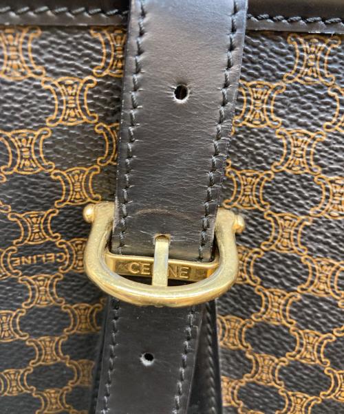 CELINE（セリーヌ）CELINE (セリーヌ) マカダムトートバッグ ブラウン×ブラックの古着・服飾アイテム