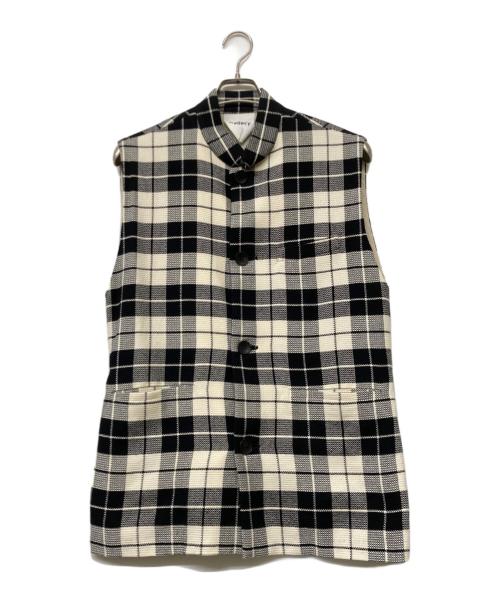 &ellecy（アンドエルシー）&ellecy (アンドエルシー) チェックベスト アイボリー×ブラック サイズ:sizeMの古着・服飾アイテム