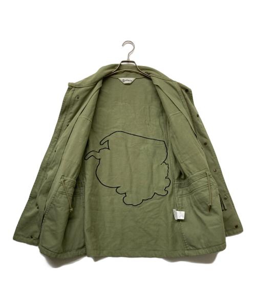 &ellecy（アンドエルシー）&ellecy (アンドエルシー) ロゴワッペン 龍/虎ミリタリージャケット オリーブ サイズ:FREEの古着・服飾アイテム