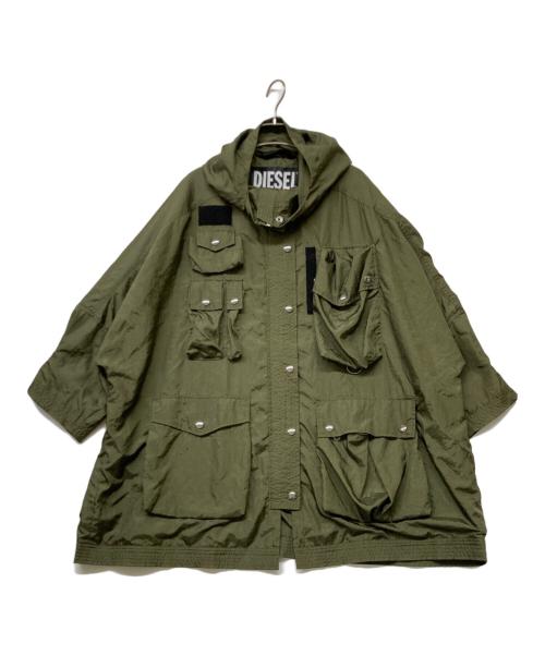 DIESEL（ディーゼル）DIESEL (ディーゼル) ナイロンフーデッドミリタリージャケット オリーブ サイズ:ｓｉｚｅＸＸＳの古着・服飾アイテム