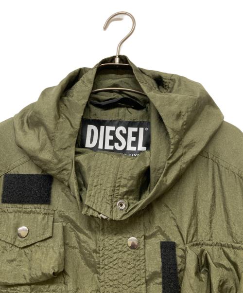 DIESEL（ディーゼル）DIESEL (ディーゼル) ナイロンフーデッドミリタリージャケット オリーブ サイズ:ｓｉｚｅＸＸＳの古着・服飾アイテム