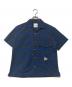 and wander（アンドワンダー）の古着「dry check open shirt/ドライチェックオープンシャツ」｜ブルー×ブラック