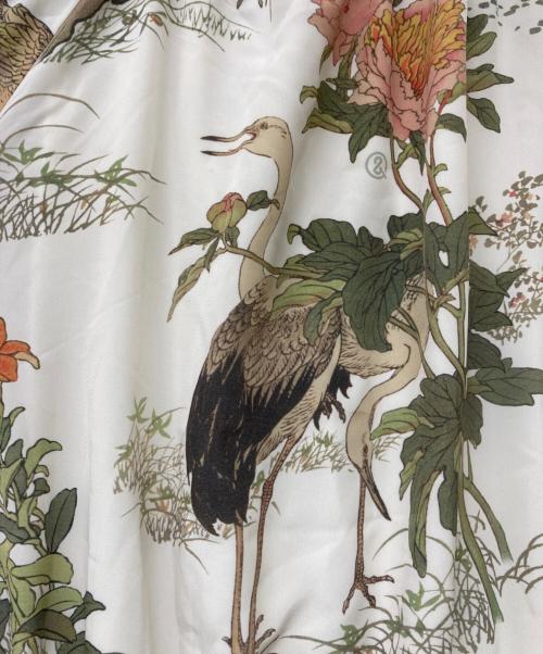 &ellecy（アンドエルシー）&ellecy (アンドエルシー) 花柄ブラウスワンピース ホワイト×グリーン サイズ:Ｍの古着・服飾アイテム