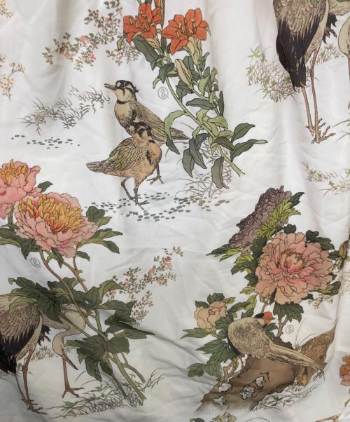 &ellecy（アンドエルシー）&ellecy (アンドエルシー) 花柄ブラウスワンピース ホワイト×グリーン サイズ:Ｍの古着・服飾アイテム