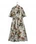 &ellecy (アンドエルシー) 花柄ブラウスワンピース ホワイト×グリーン サイズ:Ｍ：7000円