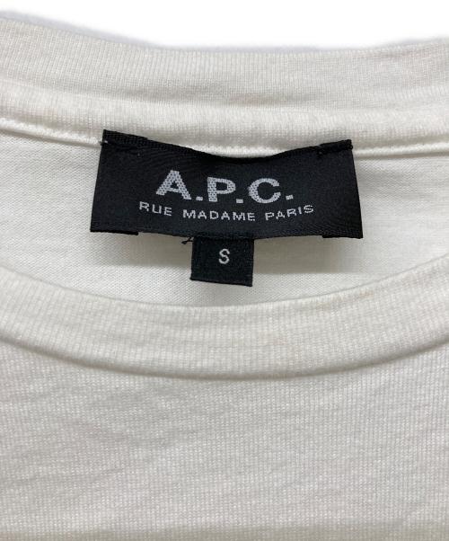 A.P.C.（アーペーセー）A.P.C. (アーペーセー) DECALEプリントTシャツ ホワイト サイズ:Ｓの古着・服飾アイテム