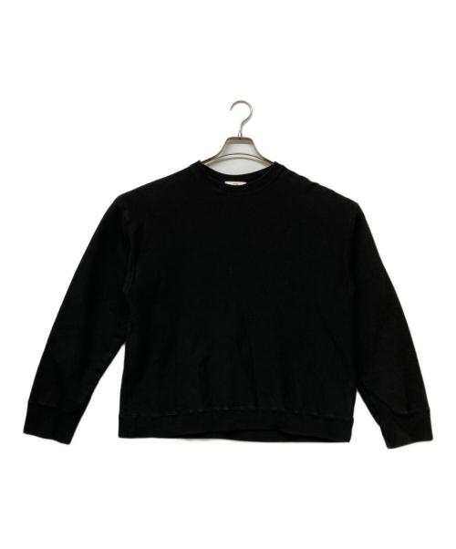 ATON（エイトン）ATON (エイトン) SUVIN GARMENT DYE CREWNECK PULLOVER ブラック サイズ:Ｍの古着・服飾アイテム