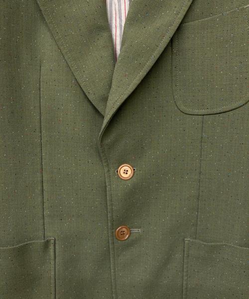 GUCCI（グッチ）GUCCI (グッチ) 2B The Play Of The Abnormal Sine Amore Nihil シングル テーラードジャケット オリーブ サイズ:SIZE46の古着・服飾アイテム