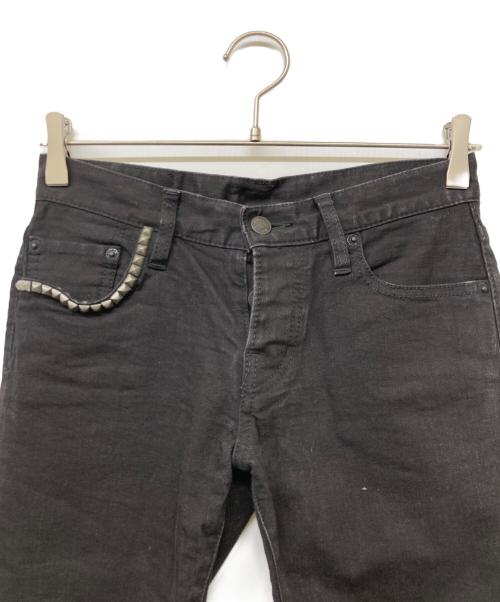 Hysteric Glamour（ヒステリックグラマー）Hysteric Glamour (ヒステリックグラマー) スタッズスキニーデニムパンツ ブラック サイズ:SIZEXSの古着・服飾アイテム