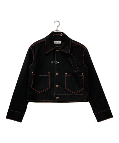 ROCKET X LUNCH（ロケットパンチ）ROCKET X LUNCH (ロケットパンチ) STITCH POINT DENIM JACKET/ステッチ ポイント デニム ジャケット ブラック サイズ:Lの古着・服飾アイテム