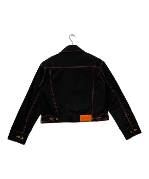 ROCKET X LUNCH（ロケットパンチ）ROCKET X LUNCH (ロケットパンチ) STITCH POINT DENIM JACKET/ステッチ ポイント デニム ジャケット ブラック サイズ:Lの古着・服飾アイテム