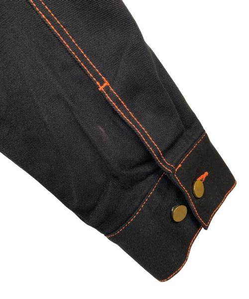 ROCKET X LUNCH（ロケットパンチ）ROCKET X LUNCH (ロケットパンチ) STITCH POINT DENIM JACKET/ステッチ ポイント デニム ジャケット ブラック サイズ:Lの古着・服飾アイテム