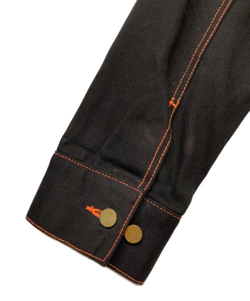 ROCKET X LUNCH（ロケットパンチ）ROCKET X LUNCH (ロケットパンチ) STITCH POINT DENIM JACKET/ステッチ ポイント デニム ジャケット ブラック サイズ:Lの古着・服飾アイテム