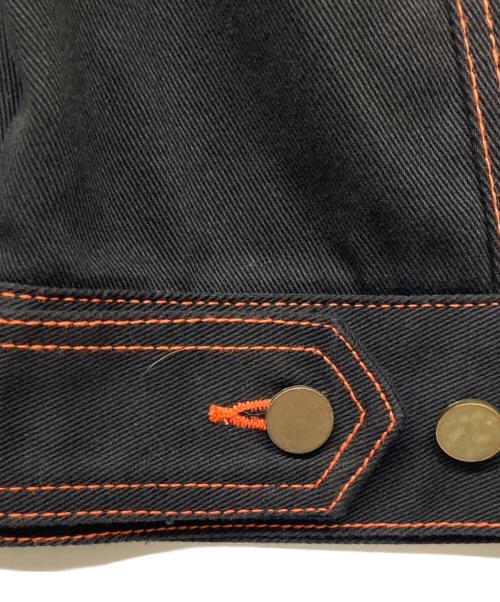 ROCKET X LUNCH（ロケットパンチ）ROCKET X LUNCH (ロケットパンチ) STITCH POINT DENIM JACKET/ステッチ ポイント デニム ジャケット ブラック サイズ:Lの古着・服飾アイテム
