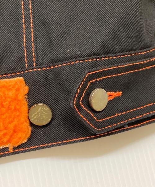 ROCKET X LUNCH（ロケットパンチ）ROCKET X LUNCH (ロケットパンチ) STITCH POINT DENIM JACKET/ステッチ ポイント デニム ジャケット ブラック サイズ:Lの古着・服飾アイテム