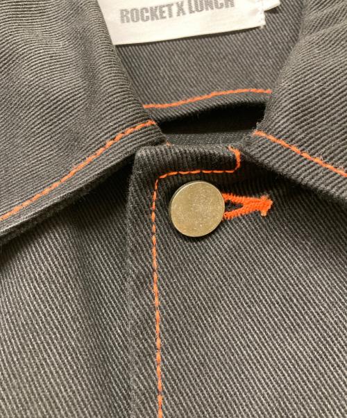 ROCKET X LUNCH（ロケットパンチ）ROCKET X LUNCH (ロケットパンチ) STITCH POINT DENIM JACKET/ステッチ ポイント デニム ジャケット ブラック サイズ:Lの古着・服飾アイテム