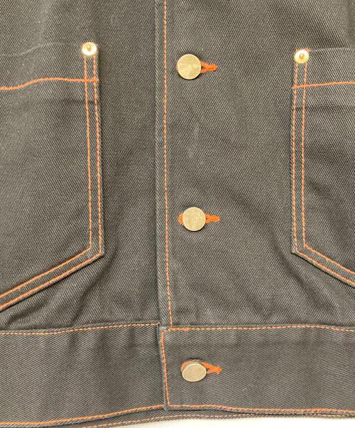 ROCKET X LUNCH（ロケットパンチ）ROCKET X LUNCH (ロケットパンチ) STITCH POINT DENIM JACKET/ステッチ ポイント デニム ジャケット ブラック サイズ:Lの古着・服飾アイテム