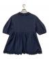 UNITED ARROWS TOKYO (ユナイテッドアローズトウキョウ) タック フリルVネック ハーフスリーブ ブラウス ネイビー サイズ:FREE：7000円