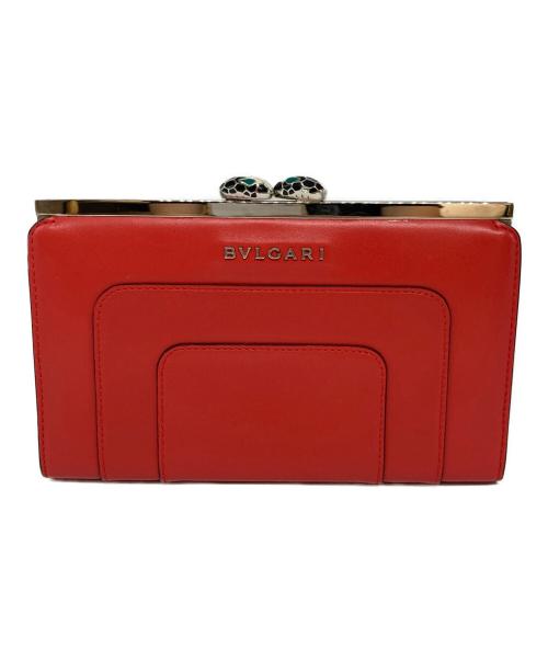 BVLGARI（ブルガリ）BVLGARI (ブルガリ) がま口財布 レッドの古着・服飾アイテム