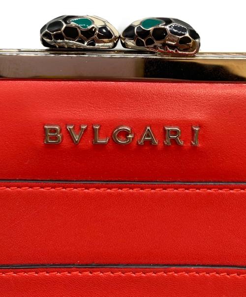 BVLGARI（ブルガリ）BVLGARI (ブルガリ) がま口財布 レッドの古着・服飾アイテム