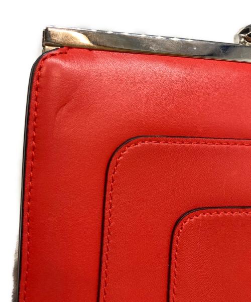 BVLGARI（ブルガリ）BVLGARI (ブルガリ) がま口財布 レッドの古着・服飾アイテム