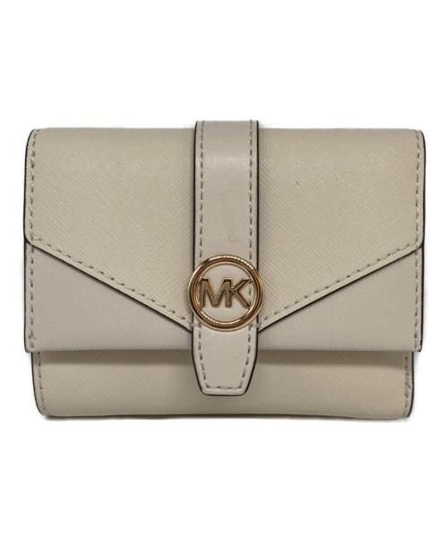 MICHAEL KORS（マイケルコース）MICHAEL KORS (マイケルコース) 3つ折り財布 アイボリーの古着・服飾アイテム