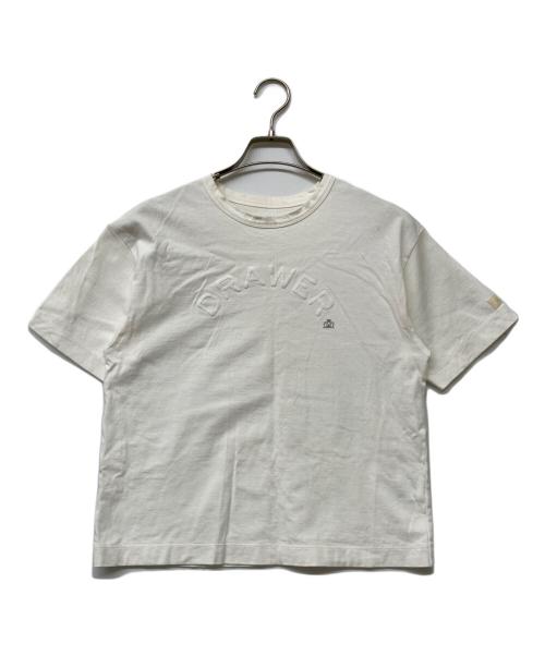 DRAWER（ドゥロワー）DRAWER (ドゥロワー) フロッキープリントプルオーバー ホワイト サイズ:１の古着・服飾アイテム