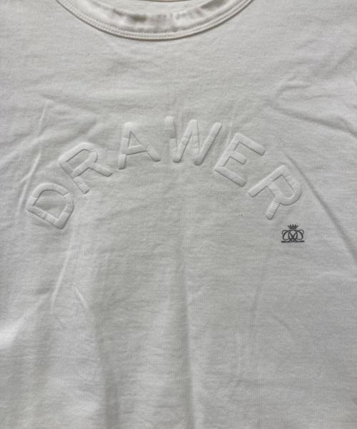 DRAWER（ドゥロワー）DRAWER (ドゥロワー) フロッキープリントプルオーバー ホワイト サイズ:１の古着・服飾アイテム