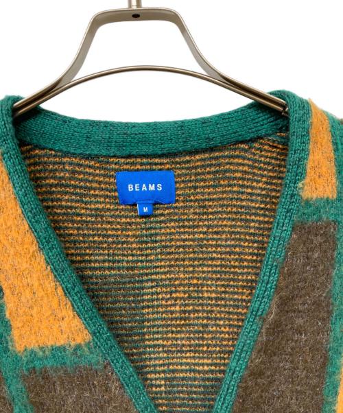 BEAMS（ビームス）BEAMS (ビームス) シャギーニットカーディガン マルチカラー サイズ:Mの古着・服飾アイテム