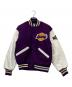 DeLonghi（デロンギ）の古着「80sヴィンテージNBA  LA Lakers レザー切替スタジャン」｜パープル×ホワイト