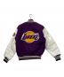 DeLonghi (デロンギ) 80sヴィンテージNBA  LA Lakers レザー切替スタジャン パープル×ホワイト サイズ:S：20000円