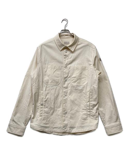 MONCLER（モンクレール）MONCLER (モンクレール) コットンギャバジンシャツジャケット アイボリー サイズ:SIZE Lの古着・服飾アイテム