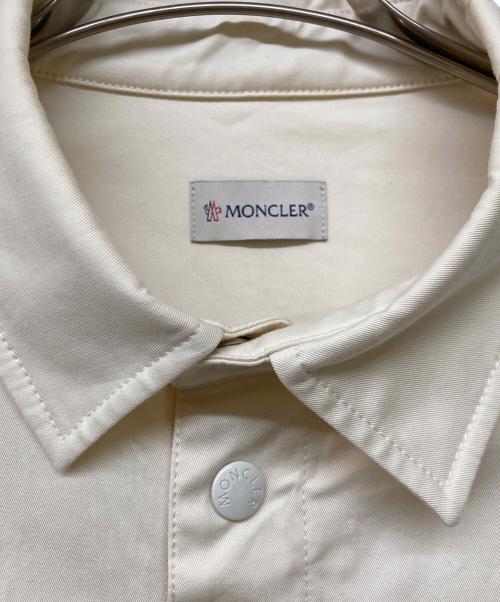 MONCLER（モンクレール）MONCLER (モンクレール) コットンギャバジンシャツジャケット アイボリー サイズ:SIZE Lの古着・服飾アイテム