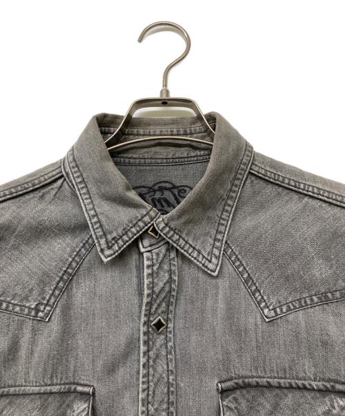 TMT（ティーエムティー）TMT (ティーエムティー) 15AW デニムウエスタンシャツ グレー サイズ:SIZE Mの古着・服飾アイテム