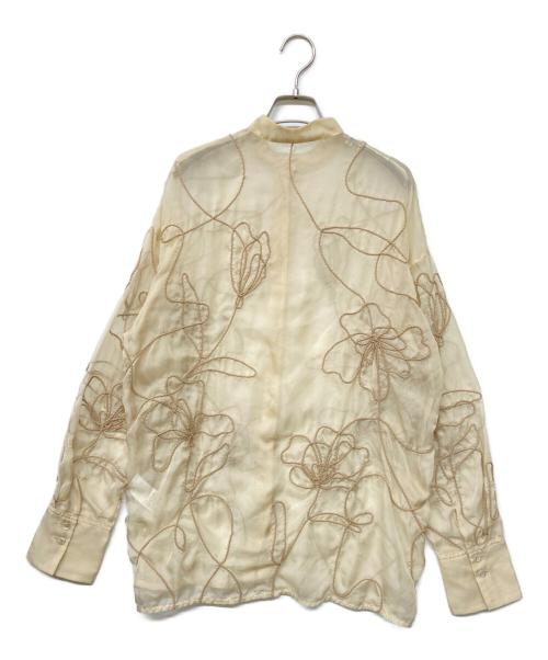 Ameri（アメリ）AMERI (アメリ) 花柄シアーシャツ ベージュ サイズ:SIZE Freeの古着・服飾アイテム