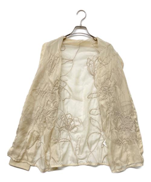 Ameri（アメリ）AMERI (アメリ) 花柄シアーシャツ ベージュ サイズ:SIZE Freeの古着・服飾アイテム