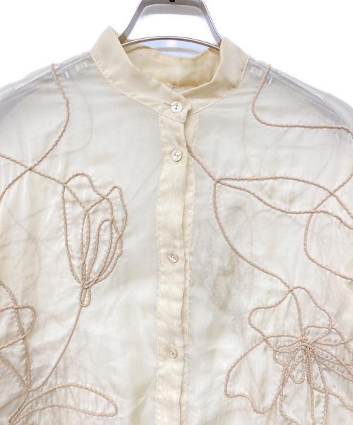 Ameri（アメリ）AMERI (アメリ) 花柄シアーシャツ ベージュ サイズ:SIZE Freeの古着・服飾アイテム