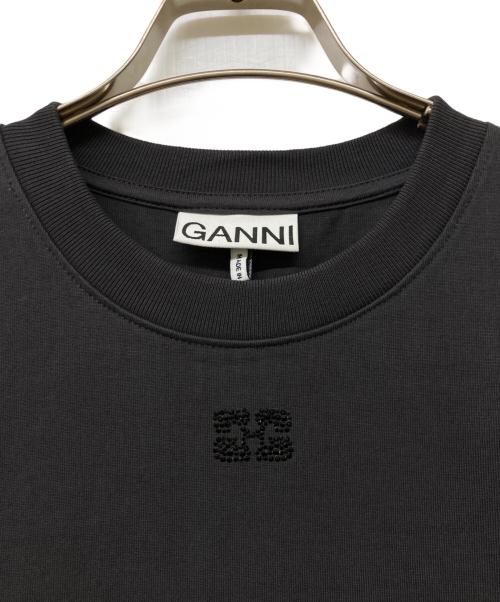 GANNI（ガニー）GANNI (ガニー) ヘビーコットンTシャツ グレー サイズ:SIZE Sの古着・服飾アイテム