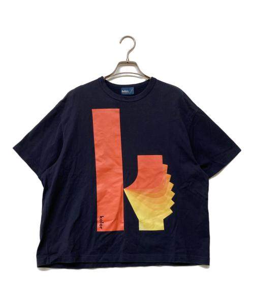 KOLOR（カラー）KOLOR (カラー) 23AW Navy Printed T-Shirt ネイビー サイズ:Ｍの古着・服飾アイテム