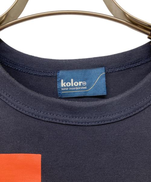 KOLOR（カラー）KOLOR (カラー) 23AW Navy Printed T-Shirt ネイビー サイズ:Ｍの古着・服飾アイテム