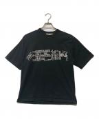 beautiful peopleビューティフルピープル）の古着「giza cotton jersey embroidery T-shirt/ギザ コットン ジャージー エンブロイダリー ティーシャツ」｜ブラック
