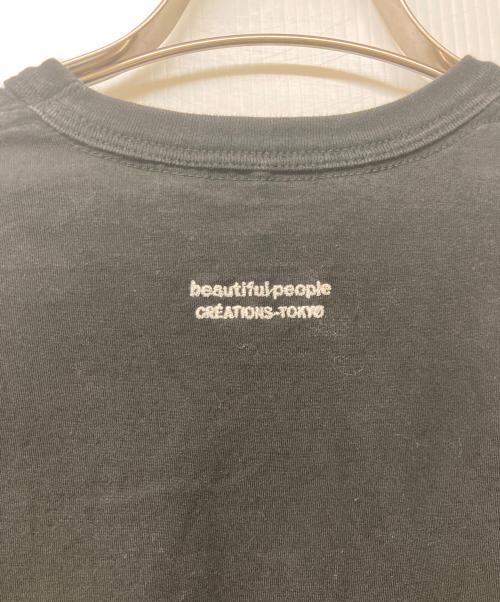beautiful people（ビューティフルピープル）beautiful people (ビューティフルピープル) giza cotton jersey embroidery T-shirt/ギザ コットン ジャージー エンブロイダリー ティーシャツ ブラック サイズ:Sの古着・服飾アイテム