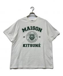 maison kitsune（メゾンキツネ）の古着「カレッジロゴカットソー」｜ホワイト