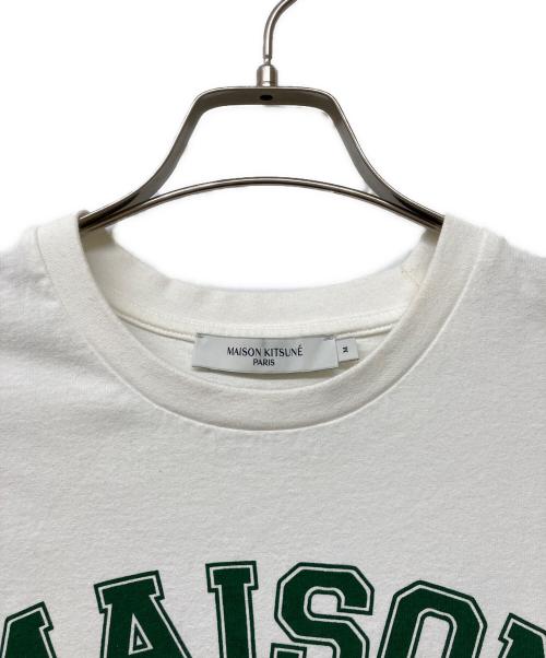 maison kitsune（メゾンキツネ）maison kitsune (メゾンキツネ) カレッジロゴカットソー ホワイト サイズ:SIZE Mの古着・服飾アイテム