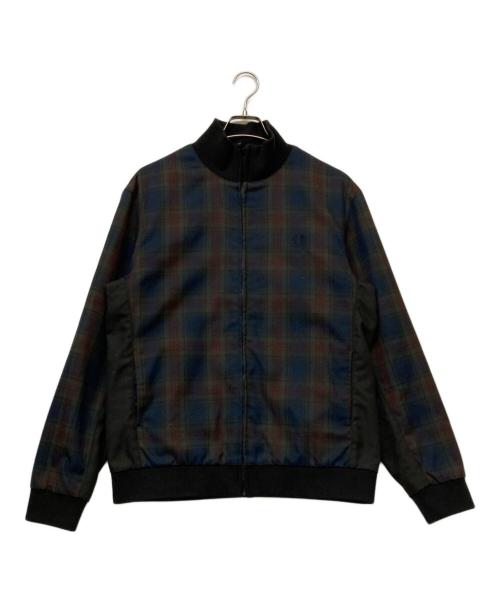 FRED PERRY（フレッドペリー）FRED PERRY (フレッドペリー) チェック柄ジップジャケット ネイビー サイズ:Freeの古着・服飾アイテム