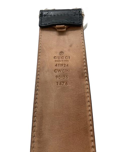 GUCCI（グッチ）GUCCI (グッチ) インターロッキングG バックル付き ベルト ブラックの古着・服飾アイテム