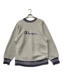 Champion REVERSE WEAVE（チャンピオン リバース ウィーブ）の古着「90s前期ヴィンテージUSA製ロゴ刺繍スウェット」｜グレー